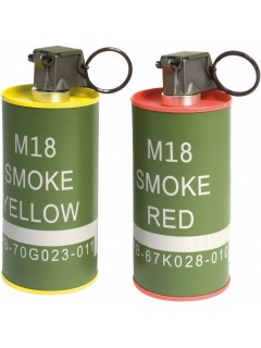 GRENADE FUMIGÈNE FACTICE M18 BB LOADER G&G ROUGE/JAUNE (lot de 2)