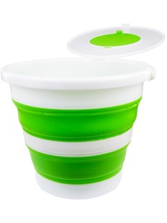 SEAU DE PRÉPARATION/STOCKAGE REPLIABLE GEL4FUN POUR BILLES GELBALL BLANC/VERT (10L)