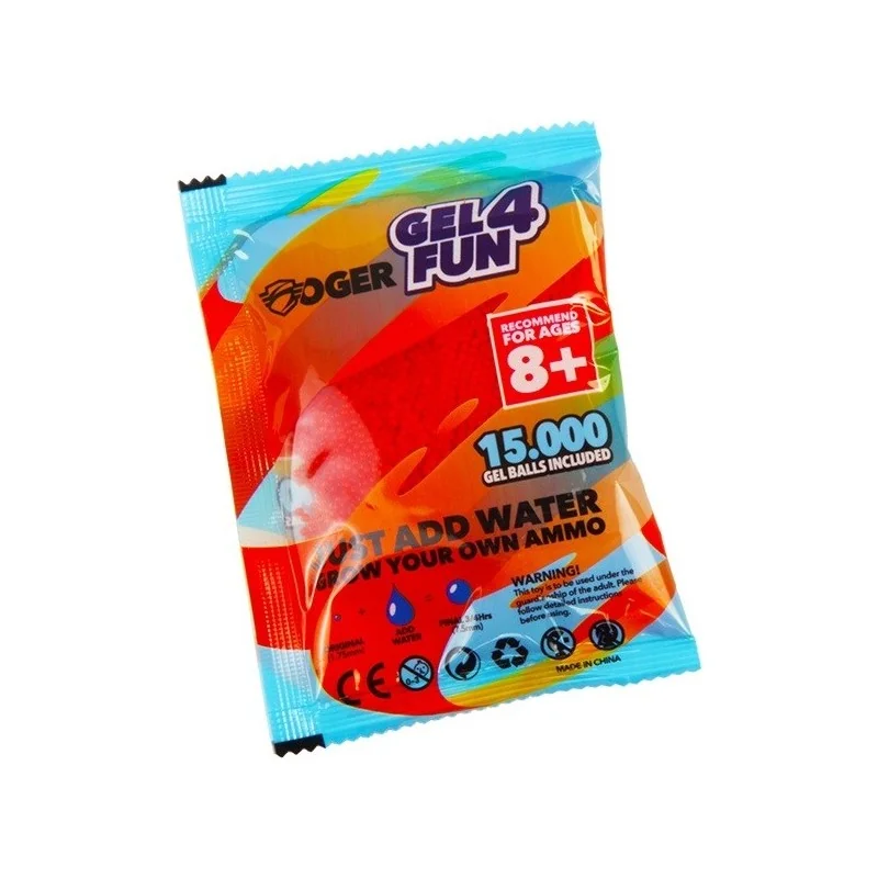 BILLES GEL4FUN 7-8 mm ROUGE (sac de 15 000)