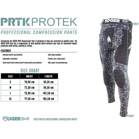 PANTALON DE COMPRESSION REMBOURRÉ SOGER PROTEK NOIR