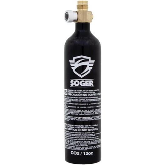 BOUTEILLE CO2 SOGER 12 OZ + VALVE ON/OFF