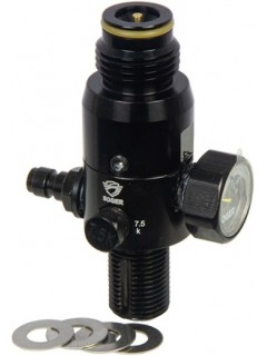 RÉGULATEUR AIR SOGER GC 4500 PSI BP 450 PSI AJUSTABLE (Tête Aluminium Noir/Simple Joint)