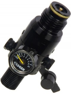 RÉGULATEUR AIR SOGER GC 4500 PSI BP 450 PSI AJUSTABLE (Tête Aluminium Noir/Simple Joint)