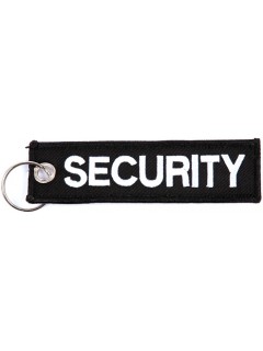 PORTE-CLÉ FOSTEX SECURITY EN TISSU BRODÉ NOIR/BLANC