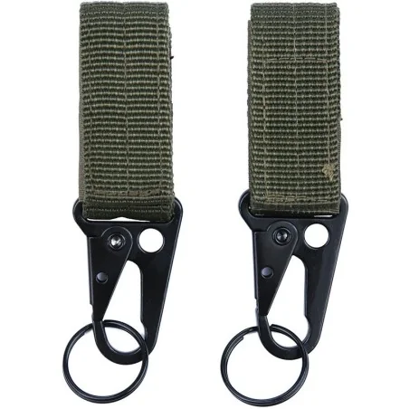 LOT DE 2 MOUSQUETONS AVEC PORTE-CLÉ SYSTÈME MOLLE 101 INC JFO03 VERT