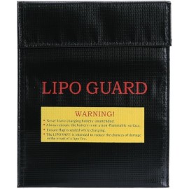 SAC DE SÉCURITÉ POUR BATTERIES LiPO NOIR (22x18cm)