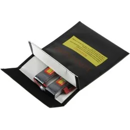 SAC DE SÉCURITÉ POUR BATTERIES LiPO NOIR (22x18cm)