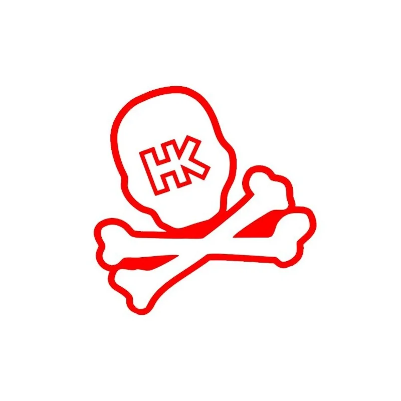 STICKER HK ARMY SKULL CAR ROUGE