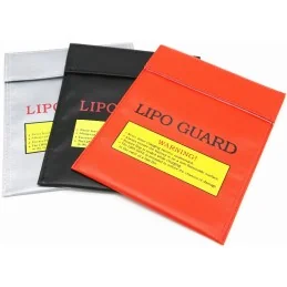 SAC DE SÉCURITÉ POUR BATTERIES LiPO ARGENT (22x18cm)