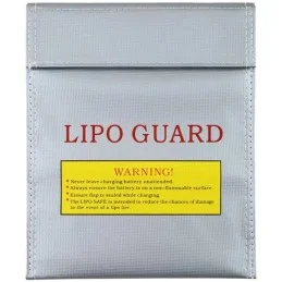 SAC DE SÉCURITÉ POUR BATTERIES LiPO ARGENT (22x18cm)