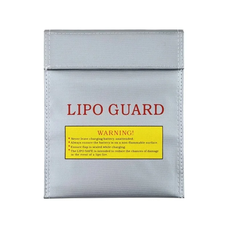 SAC DE SÉCURITÉ POUR BATTERIES LiPO ARGENT (22x18cm)