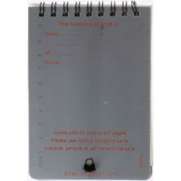 CARNET DE NOTE WATERPROOF BCB DE POCHE GRIS (13x9cm)