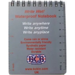 CARNET DE NOTE WATERPROOF BCB DE POCHE GRIS (13x9cm)