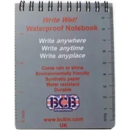 CARNET DE NOTE WATERPROOF BCB DE POCHE GRIS (13x9cm)