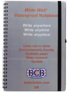 CARNET DE NOTE WATERPROOF BCB A5 GRIS (21x14,8cm)