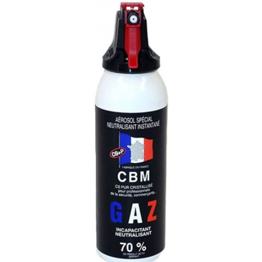 AÉROSOL DE DÉFENSE CBM GAZ CS AVEC DÉTENTE ACCUSOL (100ml)