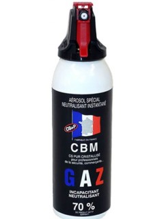 AÉROSOL DE DÉFENSE CBM GAZ CS AVEC DÉTENTE ACCUSOL (100ml)