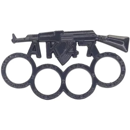 POING AMÉRICAIN MÉTAL AK47 NOIR (120g)