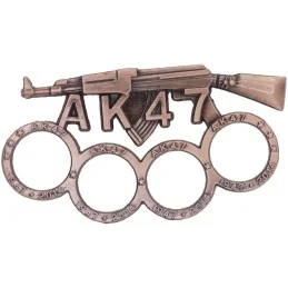 POING AMÉRICAIN MÉTAL AK47 BRONZE (120g)