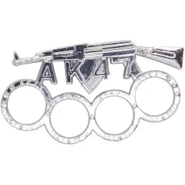 POING AMÉRICAIN MÉTAL AK47 CHROME (120g)