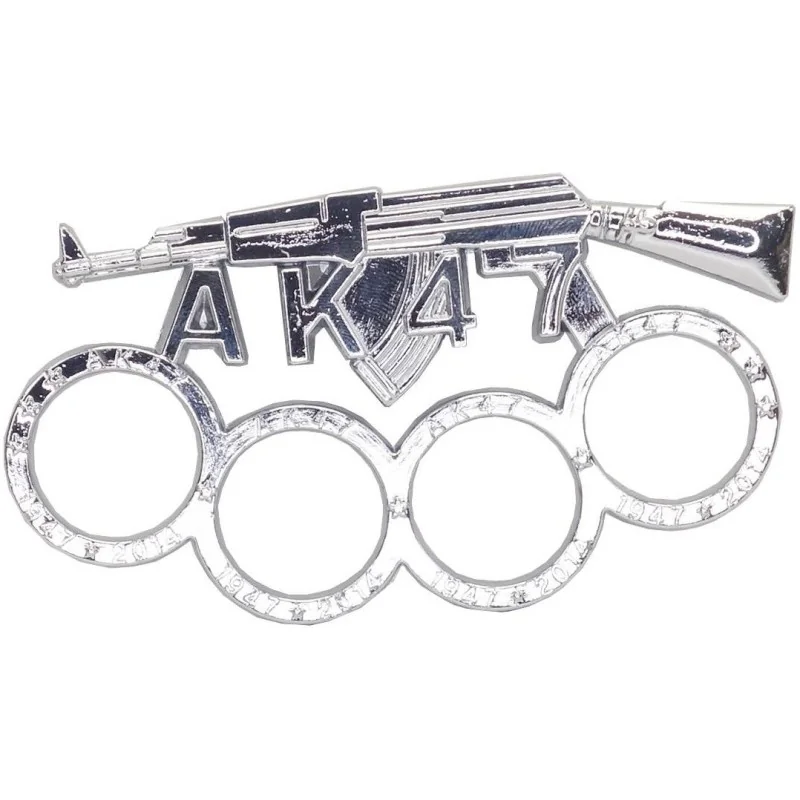 POING AMÉRICAIN MÉTAL AK47 CHROME (120g)