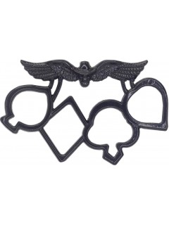 POING AMÉRICAIN MÉTAL POKER WING SKULL NOIR (122g)