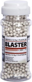 BILLES PLASTIQUE ASG BLASTER Cal. 4.5mm BB 0.13g BLANC (x1000)