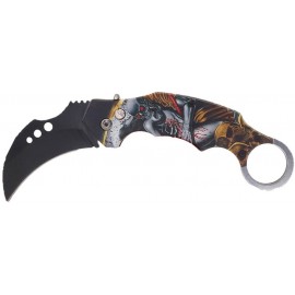 COUTEAU AUTOMATIQUE KARAMBIT SKELETON ATTACK