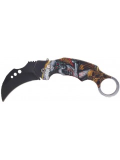 COUTEAU AUTOMATIQUE KARAMBIT SKELETON ATTACK