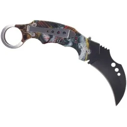 COUTEAU AUTOMATIQUE KARAMBIT SKELETON ATTACK