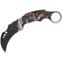 COUTEAU AUTOMATIQUE KARAMBIT SKELETON ATTACK