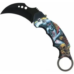 COUTEAU AUTOMATIQUE KARAMBIT SKELETON ATTACK