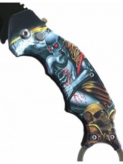 COUTEAU AUTOMATIQUE KARAMBIT SKELETON ATTACK