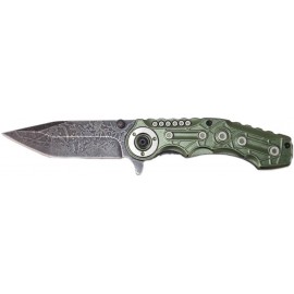 COUTEAU PLIANT MECA OLIVE/NOIR (lame 9cm)