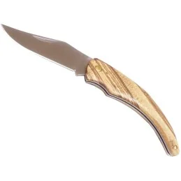 COUTEAU PLIANT BOIS CLAIR 18cm