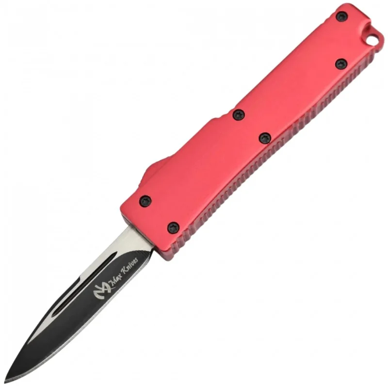 MINI COUTEAU AUTOMATIQUE OTF MAX KNIVES ALUMINIUM ANODISÉ ROUGE (MKO30R)