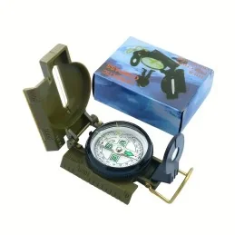 BOUSSOLE DE SURVIE PORTABLE ÉTANCHE MULTIFONCTION VERT ARMÉE