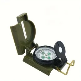 BOUSSOLE DE SURVIE PORTABLE ÉTANCHE MULTIFONCTION VERT ARMÉE