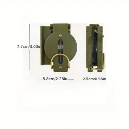 BOUSSOLE DE SURVIE PORTABLE ÉTANCHE MULTIFONCTION VERT ARMÉE