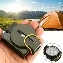 BOUSSOLE DE SURVIE PORTABLE ÉTANCHE MULTIFONCTION VERT ARMÉE