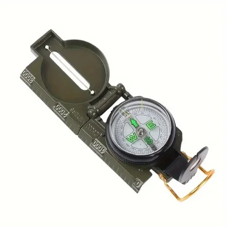 BOUSSOLE DE SURVIE PORTABLE ÉTANCHE MULTIFONCTION VERT ARMÉE