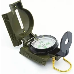 BOUSSOLE DE SURVIE PORTABLE ÉTANCHE MULTIFONCTION VERT ARMÉE