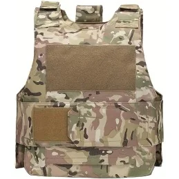 GILET DE PROTECTION PORTE-PLAQUES LÉGER MULTICAM