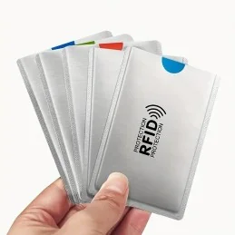 PORTE-CARTES ANTIVOL ET ANTI-DÉMAGNÉTISATION ARGENTÉ (5pcs)