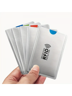 PORTE-CARTES ANTIVOL ET ANTI-DÉMAGNÉTISATION ARGENTÉ (5pcs)