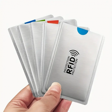 PORTE-CARTES ANTIVOL ET ANTI-DÉMAGNÉTISATION DORÉ (5pcs)