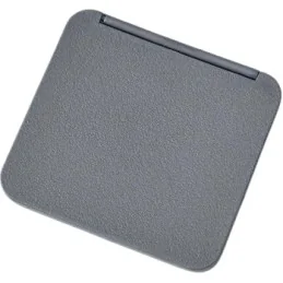 MIROIR DE MAQUILLAGE COMPACT PLIABLE DOUBLE FACE CARRÉ GRIS