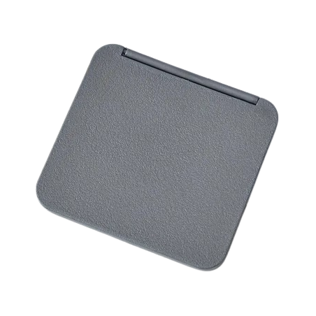 MIROIR DE MAQUILLAGE COMPACT PLIABLE DOUBLE FACE CARRÉ GRIS