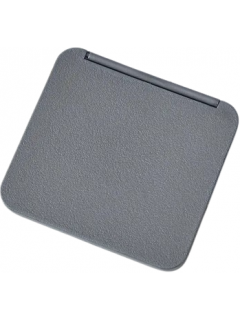 MIROIR DE MAQUILLAGE COMPACT PLIABLE DOUBLE FACE CARRÉ GRIS