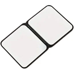 MIROIR DE MAQUILLAGE COMPACT PLIABLE DOUBLE FACE CARRÉ NOIR